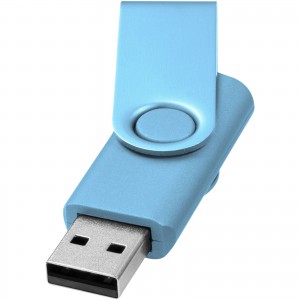 Kihajtható metál USB, 4GB, kék