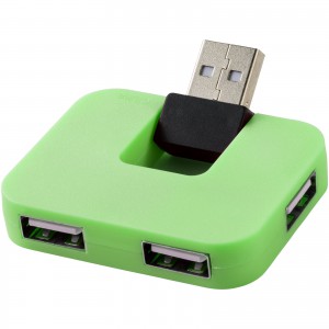 Gaia 4 portos USB elosztó, zöld