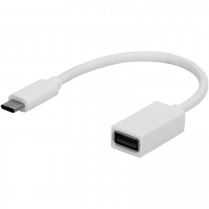 C-típusú (Type-C) USB adapter kábel, fehér