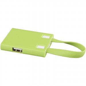 USB elosztó és 3in1 kábel, lime