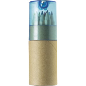 Fa színesceruza készlet, 12 db-os, hengerben