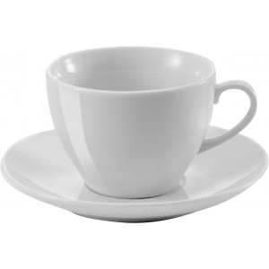 Porcelán kávés- vagy teásbögre alátéttel